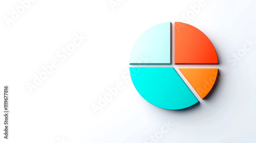 Free Download A colorful pie chart with four segments, set against a white background, representing data visualization and analysis. - GFXLoad