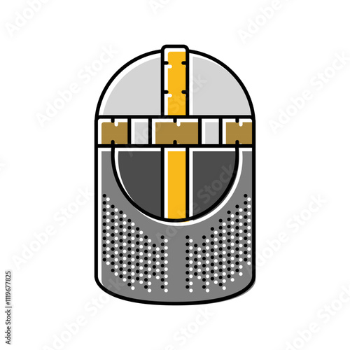 helmet byzantine color icon vector. helmet byzantine sign. isolated symbol illustration photo