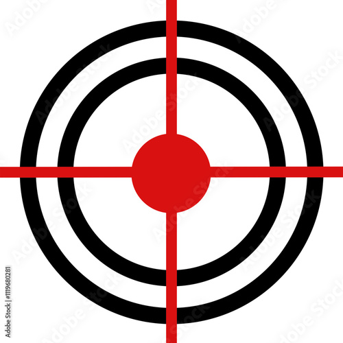Focus target and aim icon. Business goals and missions. Ambition and opportunity symbol, sales focus vector. Gun Sight Crosshairs Bullseye. sniper rifle target and marketing aim design pictogram.
