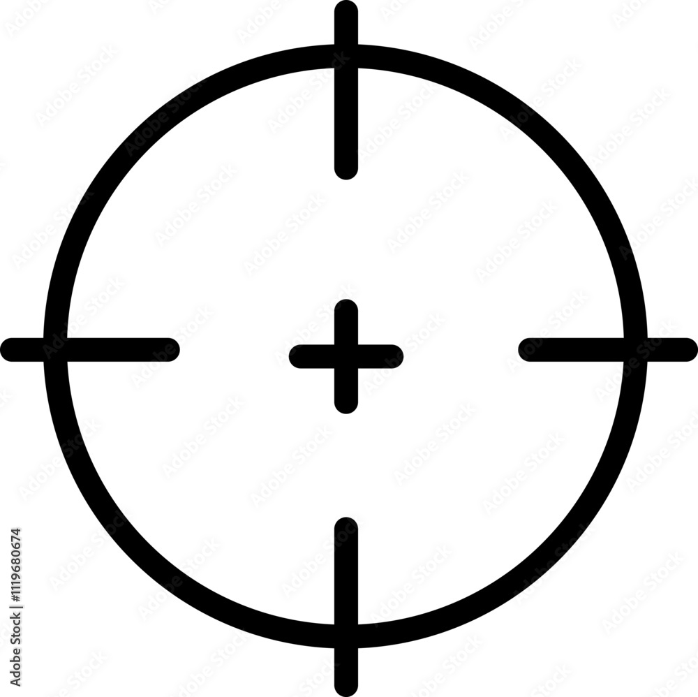 Focus target and aim icon. Business goals and missions. Ambition and opportunity symbol, sales focus vector. Gun Sight Crosshairs Bullseye. sniper rifle target and marketing aim design pictogram. Focus target and aim icon. Business goals and missions. Ambition and opportunity symbol, sales focus vector. Gun Sight Crosshairs Bullseye. sniper rifle target and marketing aim design pictogram.
