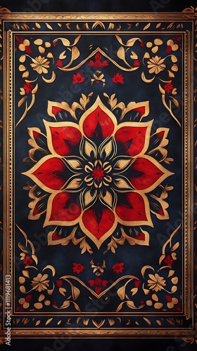 Colorful mandala folk art pattern high resolution hd background