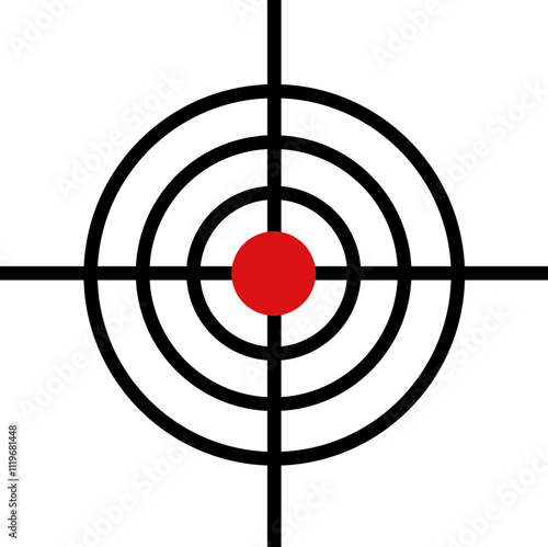 Focus target and aim icon. Business goals and missions. Ambition and opportunity symbol, sales focus vector. Gun Sight Crosshairs Bullseye. sniper rifle target and marketing aim design pictogram.