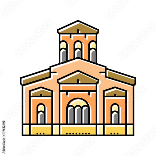 church byzantine color icon vector. church byzantine sign. isolated symbol illustration