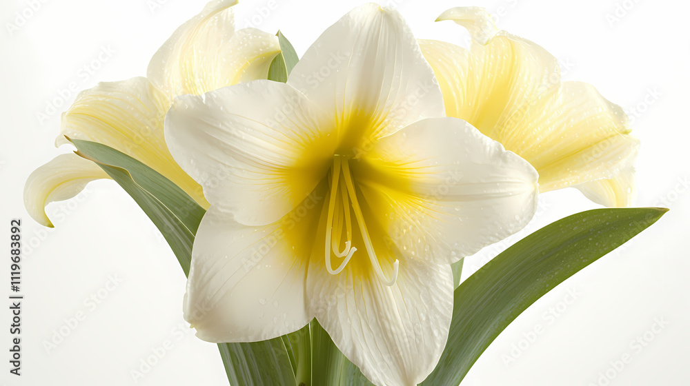 Obraz premium Anime Manga Lily Flower Wallpaper with Elegant Design