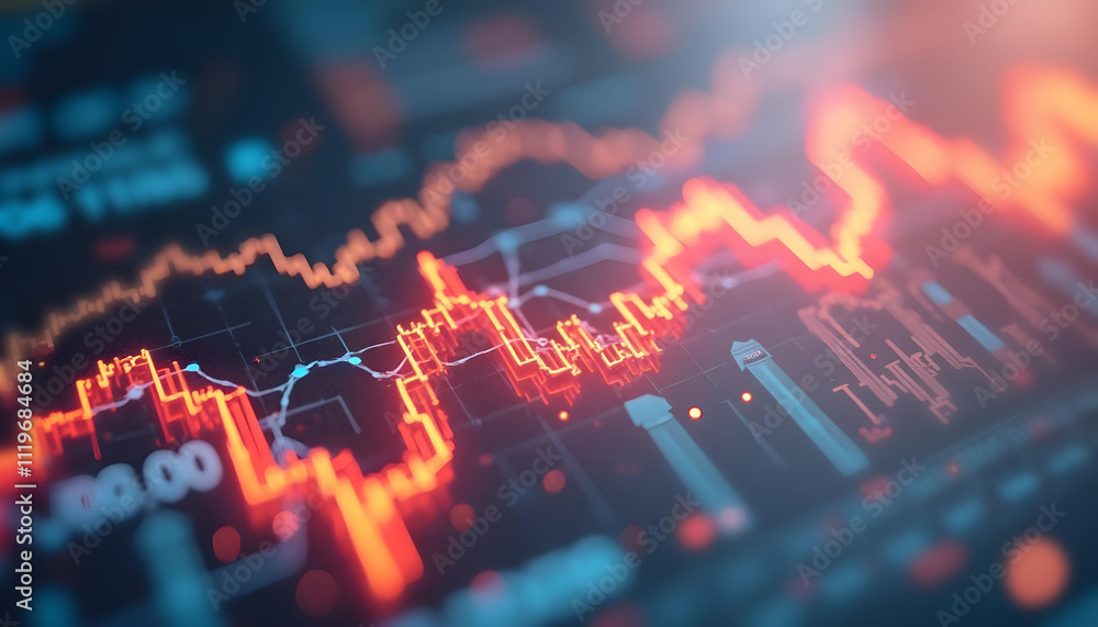 Cyber Financial or Medical Graph A Dark Night Illustration with Bokeh Lights Technology and Web Design Cyber Financial or Medical Graph A Dark Night Illustration with Bokeh Lights Technology and Web Design