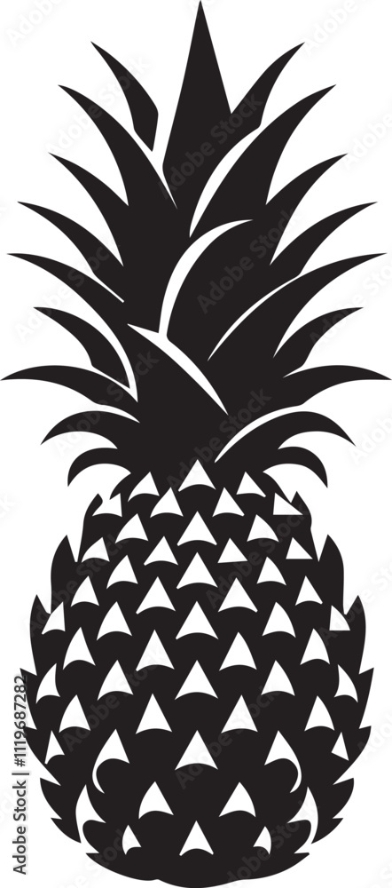 Obraz premium Silhouette of pineapple