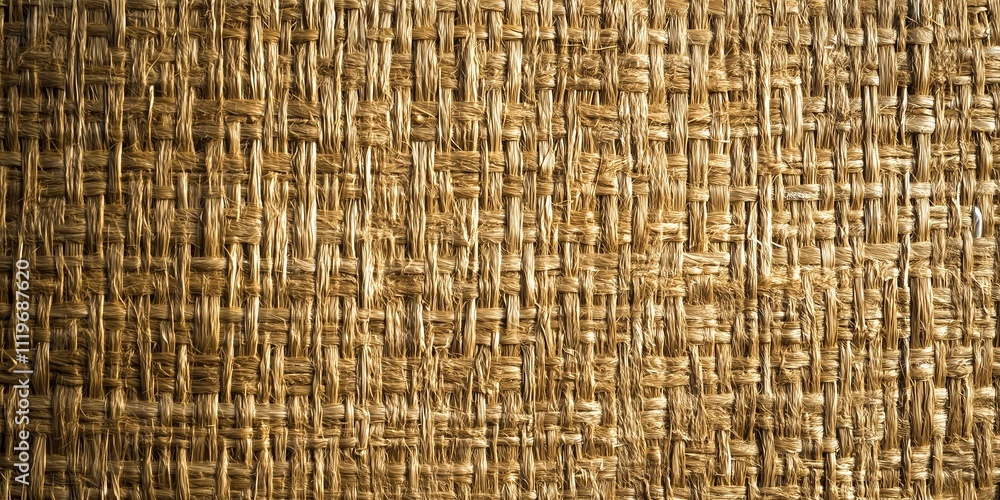 Close-up of woven straw texture in warm light Close-up of woven straw texture in warm light
