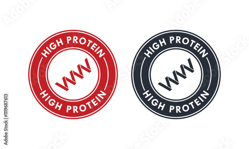 High protein design logo template illustration