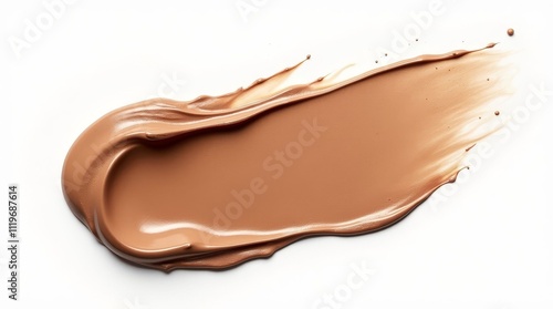 Wallpaper Mural Chocolate Swirl Brushstroke on a White Background, and Creamy Mocha Mousse Tones for Art, Design, and Culinary Inspiration Torontodigital.ca