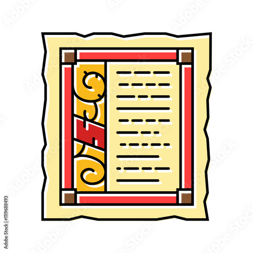 sword byzantine color icon vector. sword byzantine sign. isolated symbol illustration