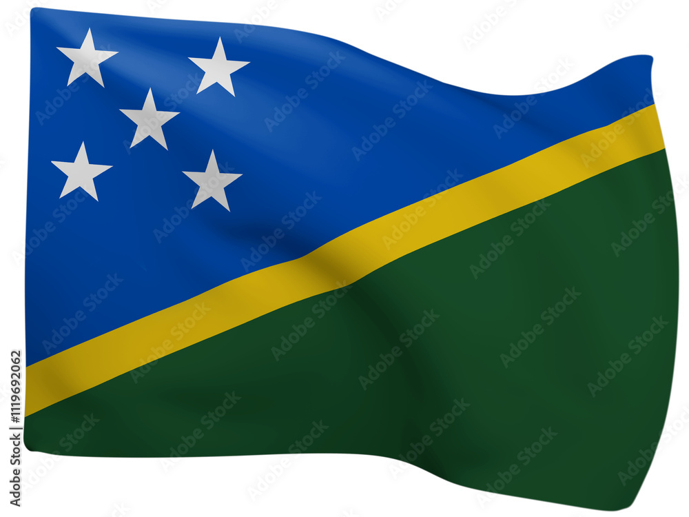 3d Flags Of Solomon Island. 3d Flags Of Solomon Island.