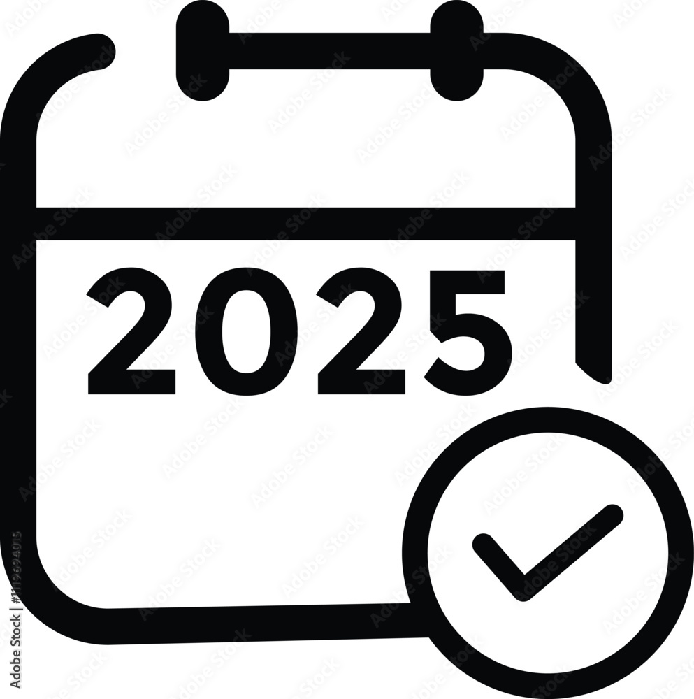 2025 year, calendar icon. Flat calendar icon design showing the year 2025
2025 year, calendar icon. Flat calendar icon design showing the year 2025