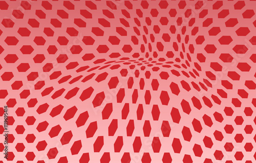 Dynamic red optical pattern with twisting shapes, ideal for modern and vibrant design projects.