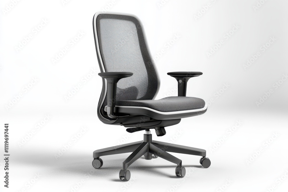 Office chair modern design sleek minimalist monochrome gray scale swivel base Office chair modern design sleek minimalist monochrome gray scale swivel base