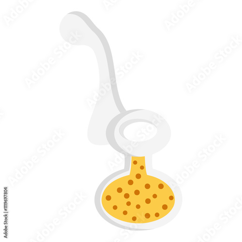 weed Candycane bubblers isometric concept, mini bong vector icon design, Cannabis and marijuana symbol, thca and cbda sign, recreational herbal drug stock illustration