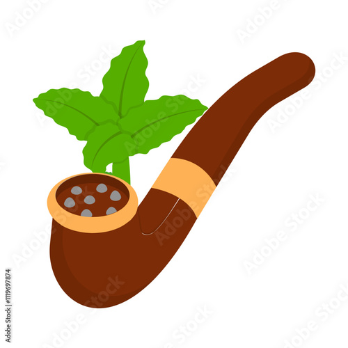 Cannagar isometric concept, Hemp Cigar vector icon design, Cannabis and marijuana symbol, thca and cbda sign, recreational herbal drug stock illustration