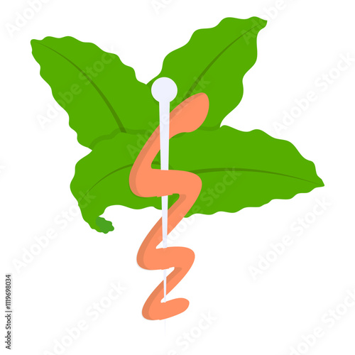 phytomedicine company logo isometric concept,  Herbology or Botanists business Signage vector icon design, Cannabis and marijuana symbol thca and cbda sign, recreational herbal drug stock illustration