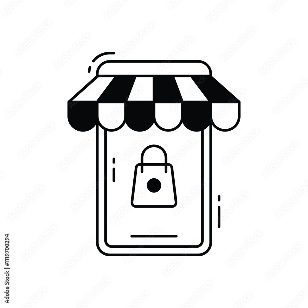 online shop vector icon online shop vector icon