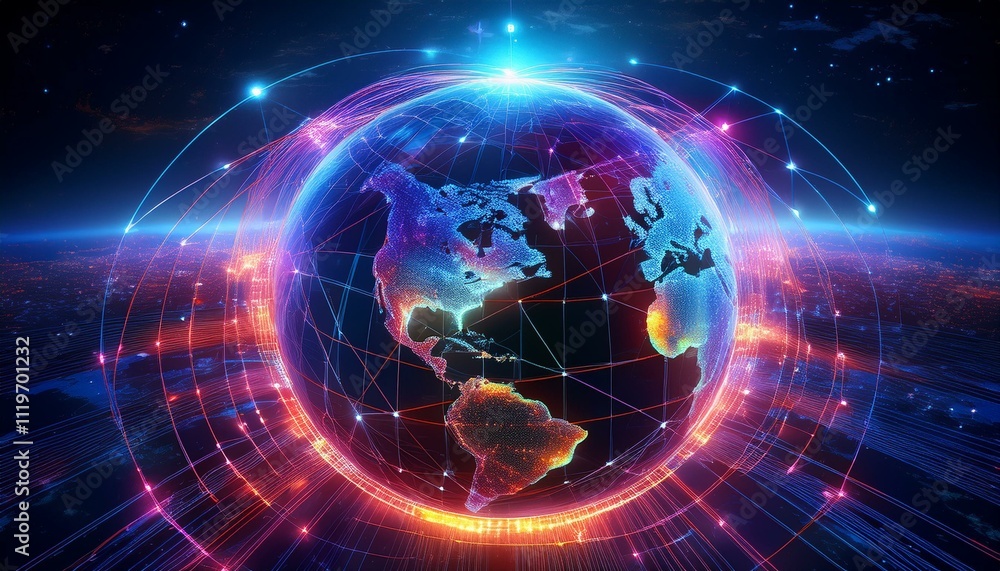 Obraz premium Our world glimmers with connected dreams. 