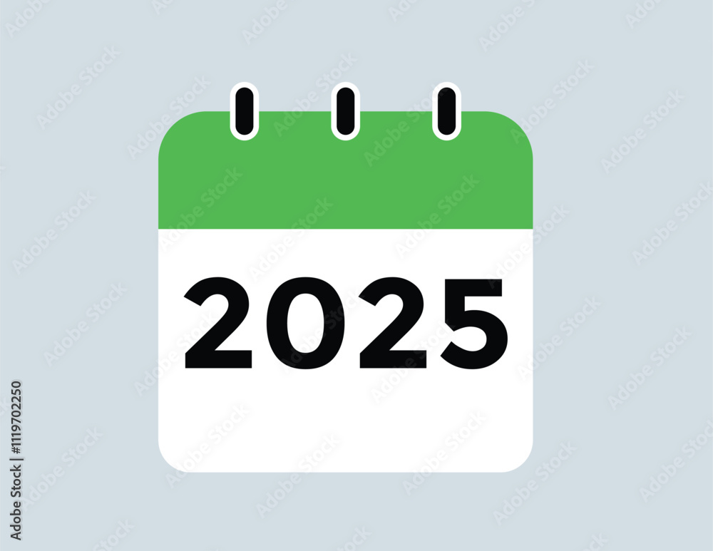 2025 year, calendar icon. Flat calendar icon design showing the year 2025
2025 year, calendar icon. Flat calendar icon design showing the year 2025