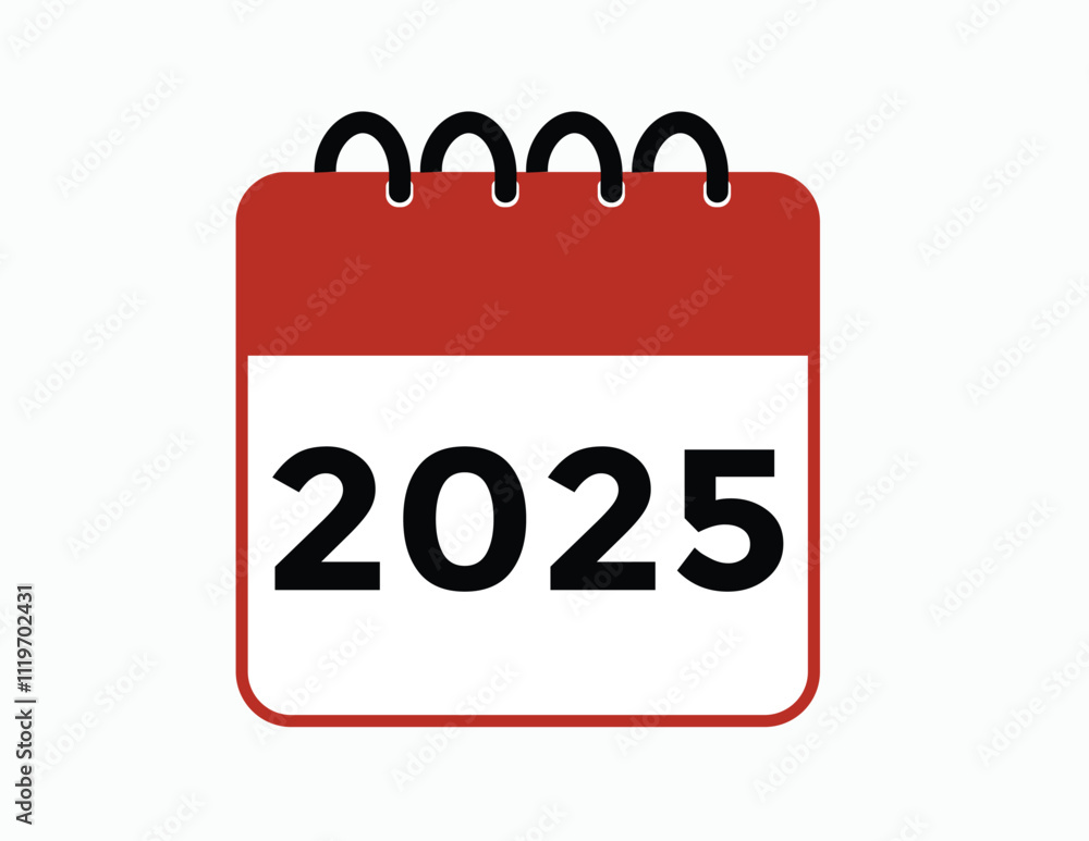 2025 year, calendar icon. Flat calendar icon design showing the year 2025
2025 year, calendar icon. Flat calendar icon design showing the year 2025