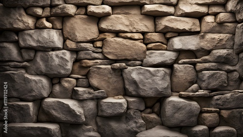 Rough, textured stone wall background. (1)