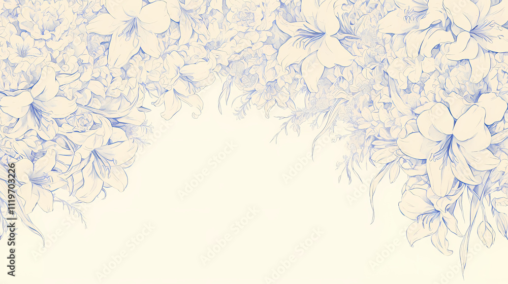 Fototapeta premium Charming Lily Flower Wallpaper in Anime Manga Art Style
