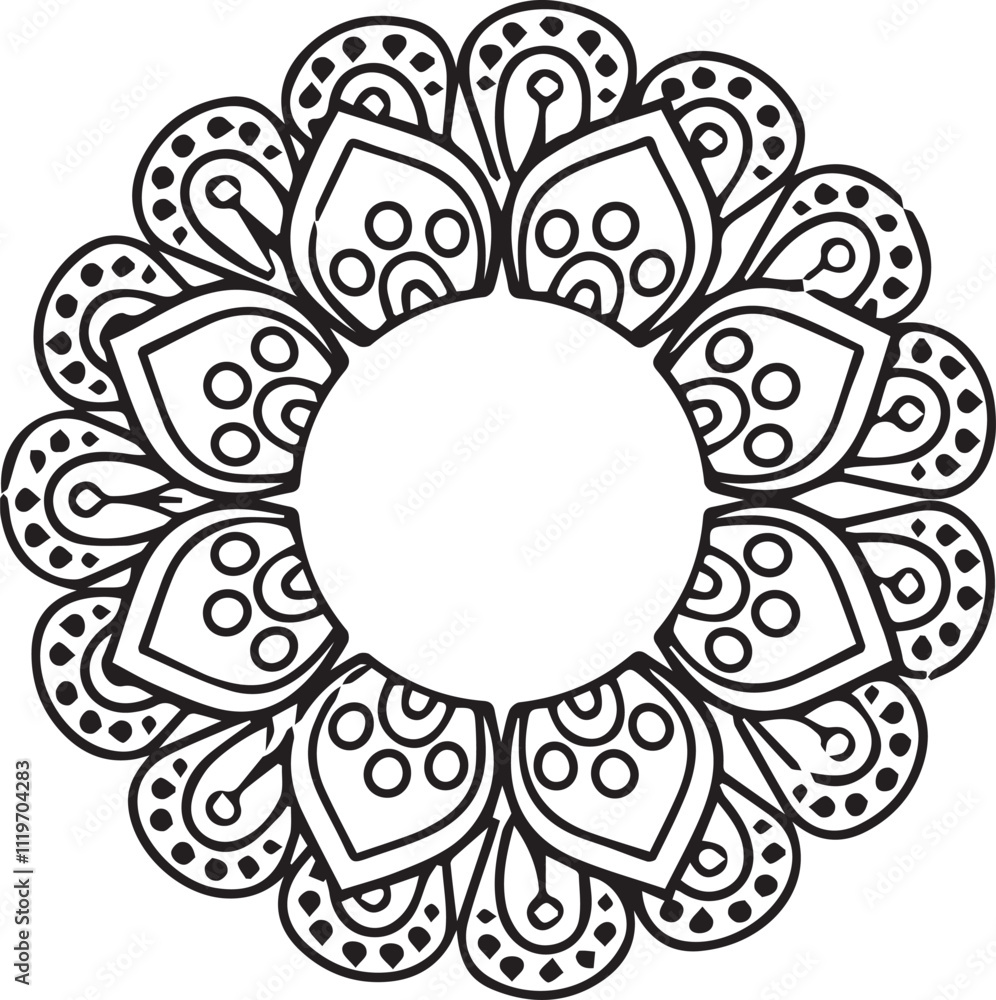 Beautiful flower art and mandala vector design Beautiful flower art and mandala vector design