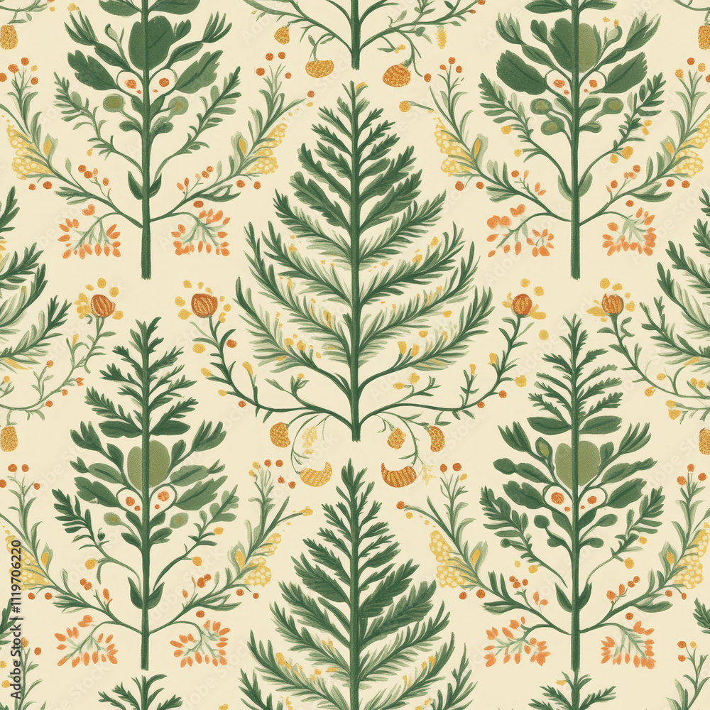 seamless christmas pattern with trees seamless christmas pattern with trees