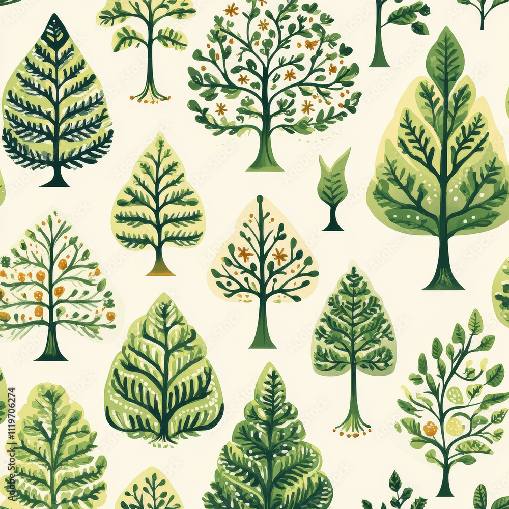 seamless christmas pattern with trees seamless christmas pattern with trees