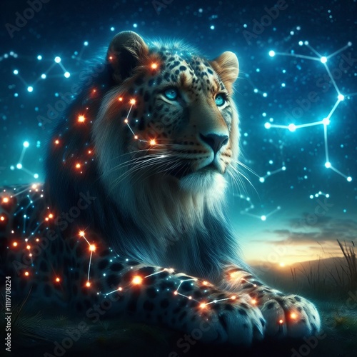 Living Constellation An animal whose fur or scales depict a cons photo