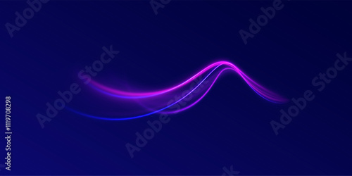 Colorful Light Trails, Long Time Exposure Motion Blur Effect. Abstract fire flare trace lens flares acceleration speed motion on night road. Acceleration speed motion on night road. 