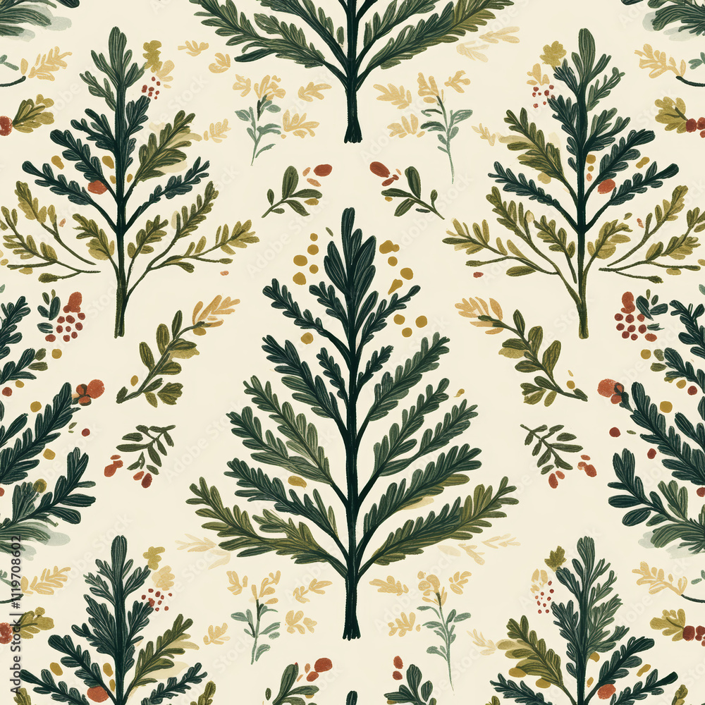 seamless christmas pattern with trees seamless christmas pattern with trees