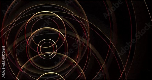 Multicolor colorful abstract background. Circles moving in 3D. Animated background and club video. Meditation video. Seamless loop. Loop