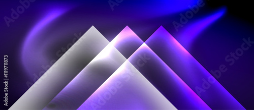 Dark neon colors with glass square shapes