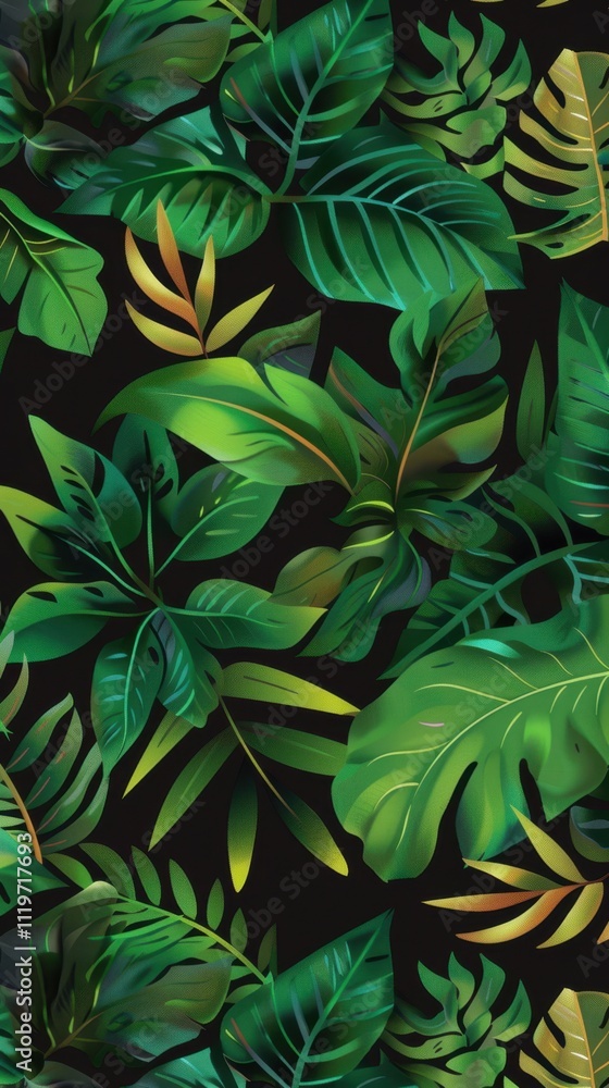 Tropical Leaves Pattern Tropical Leaves Pattern