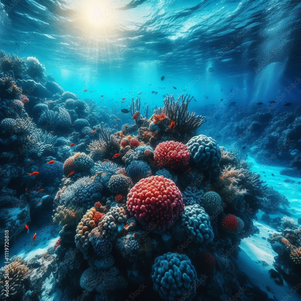 Ocean Deeps A vibrant coral reef teeming with marine life Ocean Deeps A vibrant coral reef teeming with marine life