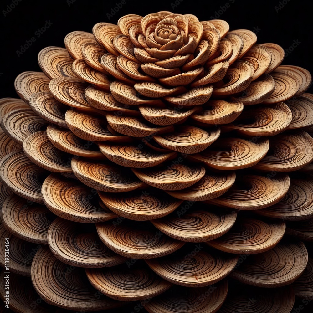Pine Cone Scales Show the spiral arrangement and the texture of Pine Cone Scales Show the spiral arrangement and the texture of