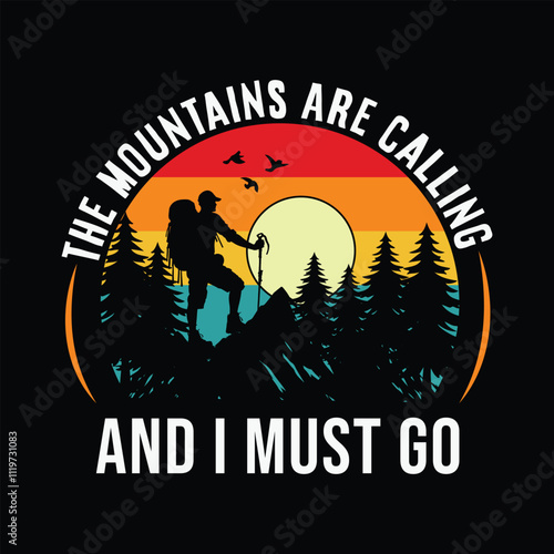 Mountain t-shirt design, Outdor t-shirt design