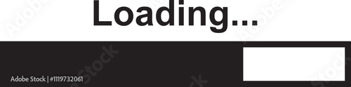 Loading bar icon. Loading bar progress icon, load sign vector illustration isolated on transparent backgrounds. System software update and upgrade concept load sign. Download progress icon.