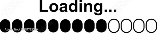 Loading bar icon. Loading bar progress icon, load sign vector illustration isolated on transparent backgrounds. System software update and upgrade concept load sign. Download progress icon.