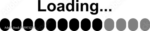 Loading bar icon. Loading bar progress icon, load sign vector illustration isolated on transparent backgrounds. System software update and upgrade concept load sign. Download progress icon.
