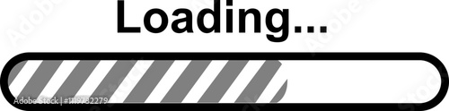 Loading bar icon. Loading bar progress icon, load sign vector illustration isolated on transparent backgrounds. System software update and upgrade concept load sign. Download progress icon.