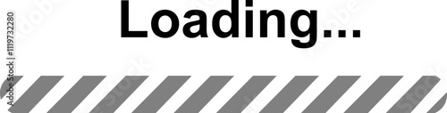 Loading bar icon. Loading bar progress icon, load sign vector illustration isolated on transparent backgrounds. System software update and upgrade concept load sign. Download progress icon.