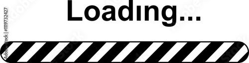 Loading bar icon. Loading bar progress icon, load sign vector illustration isolated on transparent backgrounds. System software update and upgrade concept load sign. Download progress icon.