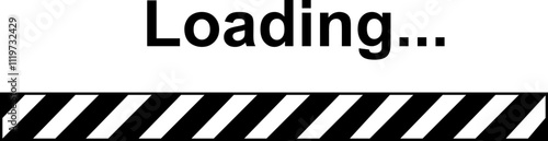 Loading bar icon. Loading bar progress icon, load sign vector illustration isolated on transparent backgrounds. System software update and upgrade concept load sign. Download progress icon.