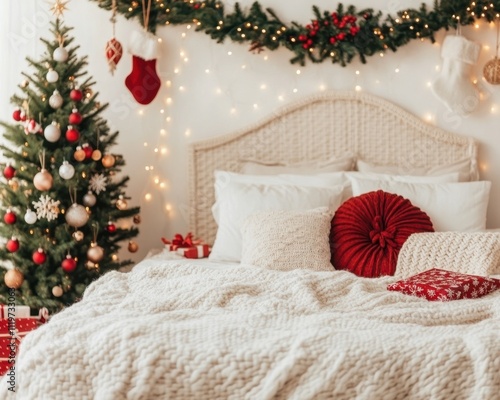 Stunning Merry Christmas Bedroom Decoration Ideas Photo. photo