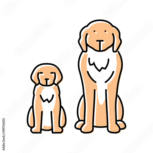 puppy mother color icon vector. puppy mother sign. isolated symbol illustration