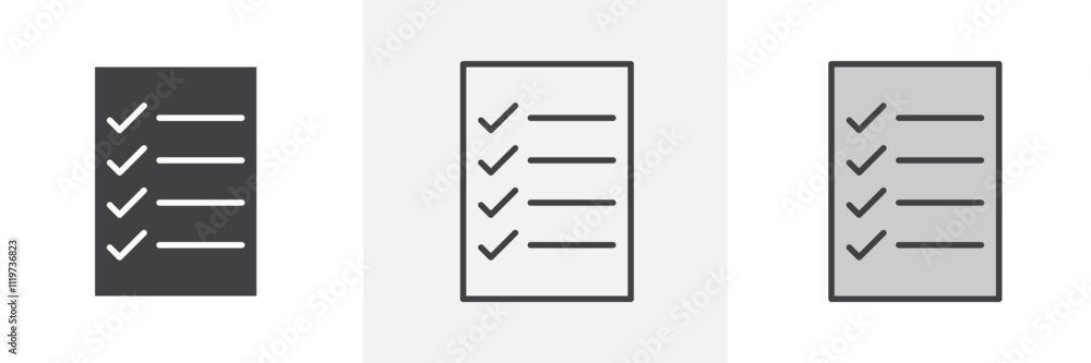 Exam icon collection in black and colored style. Exam icon collection in black and colored style.