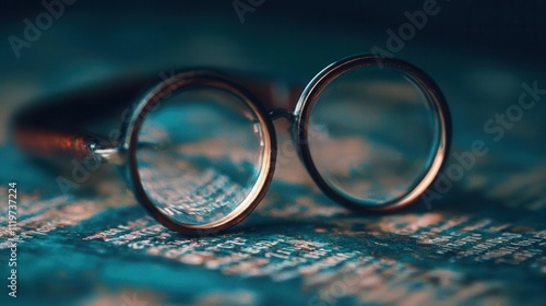 Close-up of vintage glasses textured surface still life indoor setting artistic perspective